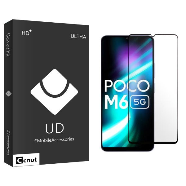 محافظ صفحه نمایش شیشه ای کوکونات مدل UDB مناسب برای گوشی موبایل شیائومی Poco M6