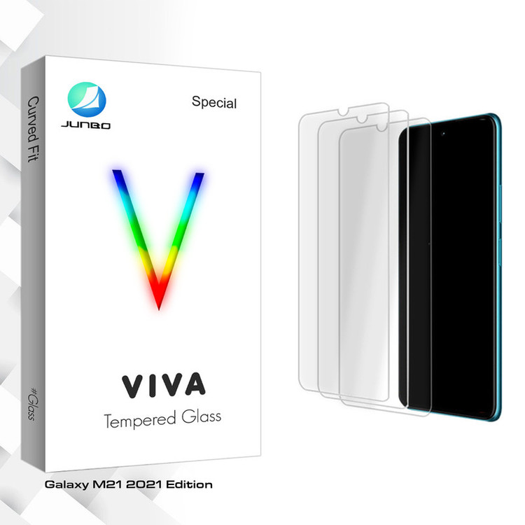 محافظ صفحه نمایش شیشه ای جانبو مدل Viva Glass MIX3 مناسب برای گوشی موبایل سامسونگ Galaxy M21 2021 Edition بسته سه عددی