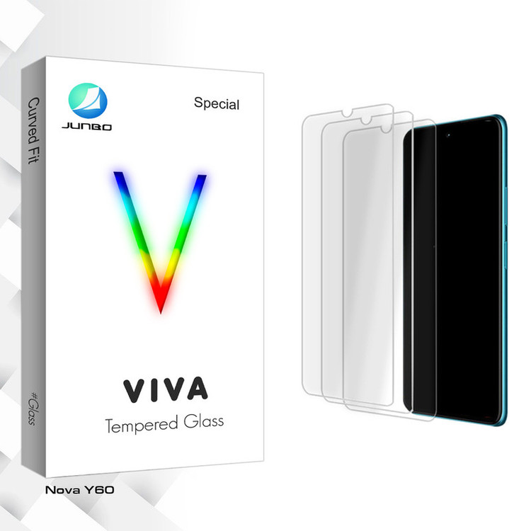 محافظ صفحه نمایش شیشه ای جانبو مدل Viva Glass MIX3 مناسب برای گوشی موبایل هوآوی Nova Y60 بسته سه عددی