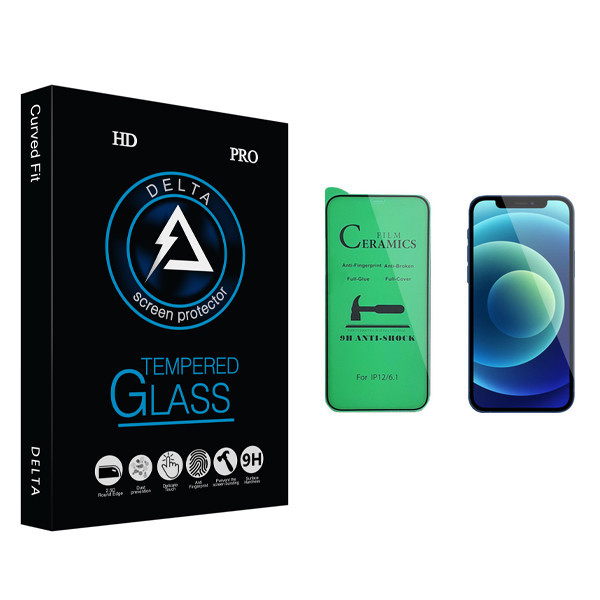 محافظ صفحه نمایش سرامیکی دلتا مدل Fit مناسب برای گوشی موبایل اپل iPhone 12 Pro