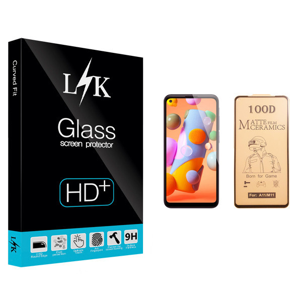 محافظ صفحه نمایش سرامیکی ال کی مدل +LITE مناسب برای گوشی موبایل سامسونگ Galaxy A11