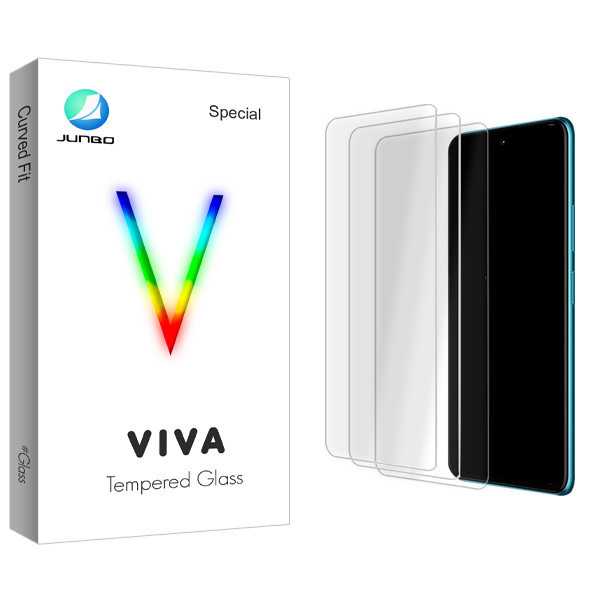 محافظ صفحه نمایش شیشه ای جانبو مدل Viva Glass MIX3 مناسب برای گوشی موبایل شیائومی Poco X4 5G بسته سه عددی