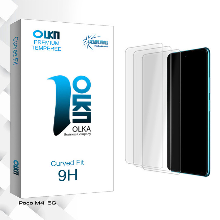 محافظ صفحه نمایش شیشه ای کولینگ مدل Olka Glass MIX3 مناسب برای گوشی موبایل شیائومی Poco M4 5G بسته سه عددی