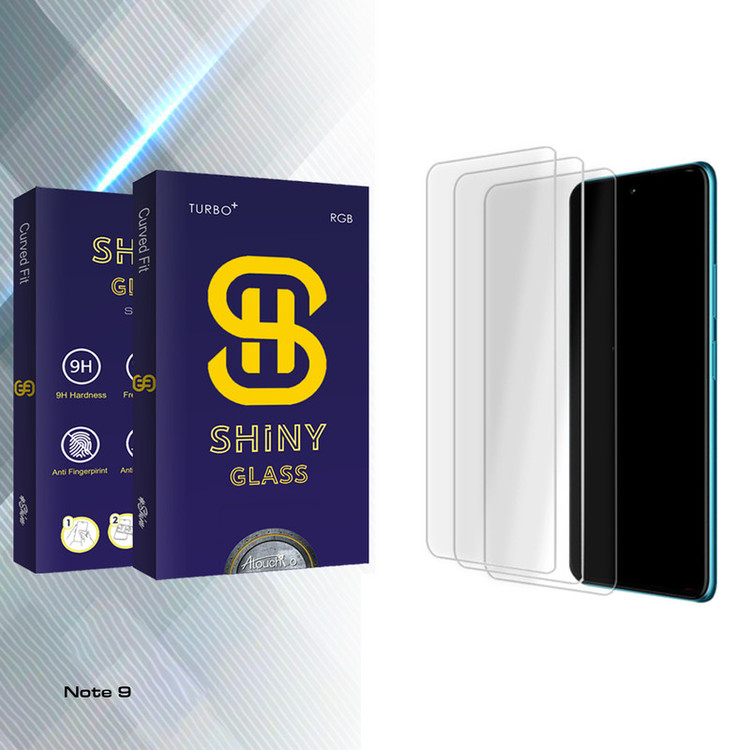 محافظ صفحه نمایش شیشه ای آتوچبو مدل Shiny Glass MIX3 مناسب برای گوشی موبایل شیائومی Note 9 بسته سه عددی