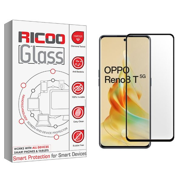 محافظ صفحه نمایش شیشه ای ریکو مدل RiC2 مناسب برای گوشی موبایل اوپو Reno 8T
