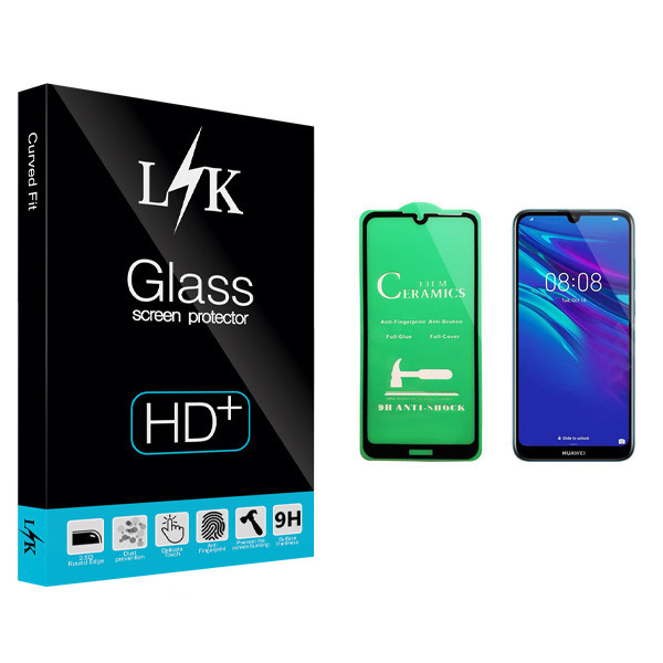 محافظ صفحه نمایش سرامیکی ال کی مدل Hard glass مناسب برای گوشی موبایل هوآوی Y6 2019