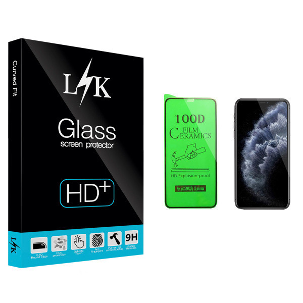 محافظ صفحه نمایش سرامیکی ال کی مدل Hard glass مناسب برای گوشی موبایل اپل iPhone 11 Pro Max