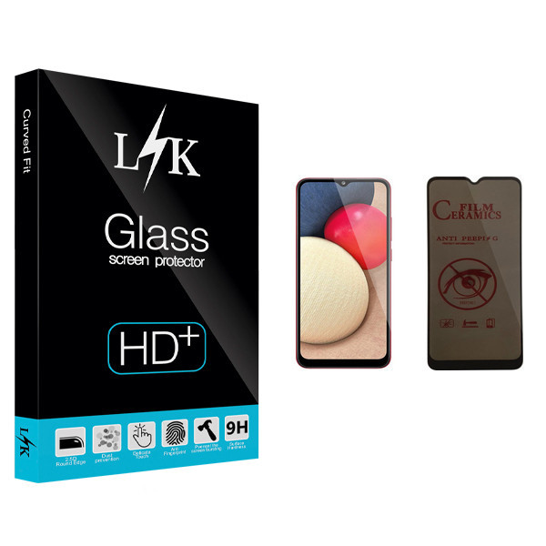 محافظ صفحه نمایش حریم شخصی ال کی مدل Hard glass مناسب برای گوشی موبایل سامسونگ Galaxy A02s