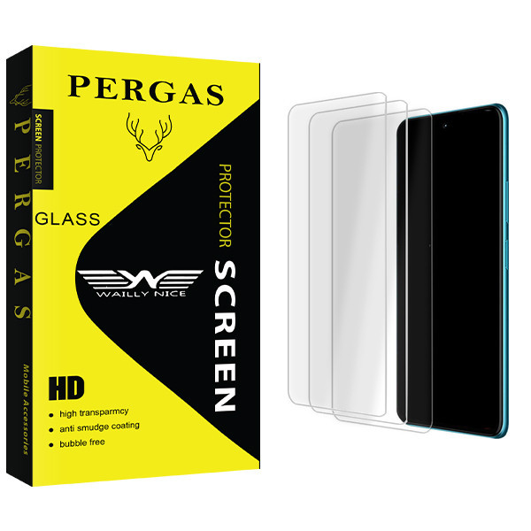 محافظ صفحه نمایش شیشه ای وایلی نایس مدل Pergas Glass MIX مناسب برای گوشی موبایل هوآوی Honor 10X Lite بسته سه عددی