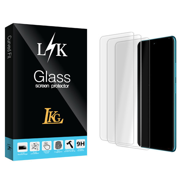 محافظ صفحه نمایش شیشه ای ال کا جی مدل LK Glass MIX مناسب برای گوشی موبایل شیائومی Poco X4 Pro بسته سه عددی