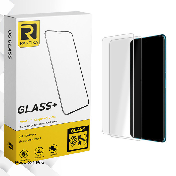 محافظ صفحه نمایش شیشه ای راندیکا مدل Randika Glass MIX مناسب برای گوشی موبایل شیائومی Poco X4 Pro بسته دو عددی