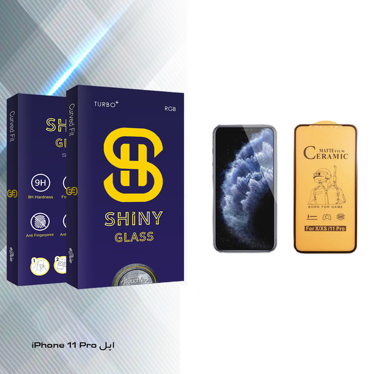 محافظ صفحه نمایش سرامیکی آتوچبو مدل Shiny Glass مناسب برای گوشی موبایل اپل iPhone 11 Pro