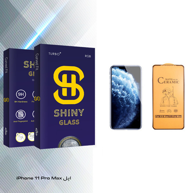 محافظ صفحه نمایش سرامیکی آتوچبو مدل Shiny Glass مناسب برای گوشی موبایل اپل iPhone 11 Pro Max