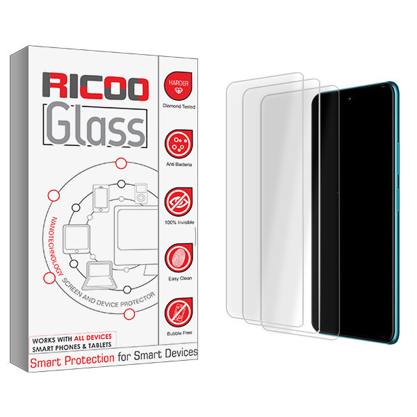 محافظ صفحه نمایش شیشه ای ریکو مدل Ricoo GlassMIX3 مناسب برای گوشی موبایل سامسونگ Galaxy S20 FE 4G \ 5G بسته سه عددی