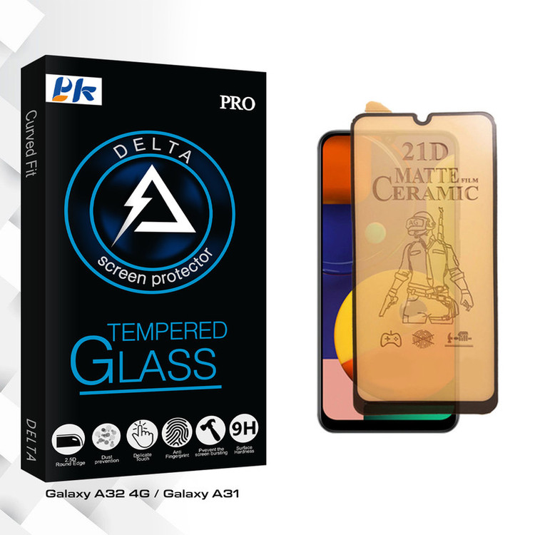 محافظ صفحه نمایش سرامیکی مات پی کی مدل Delta Pro مناسب برای گوشی موبایل سامسونگ Galaxy A32 4G / Galaxy A31