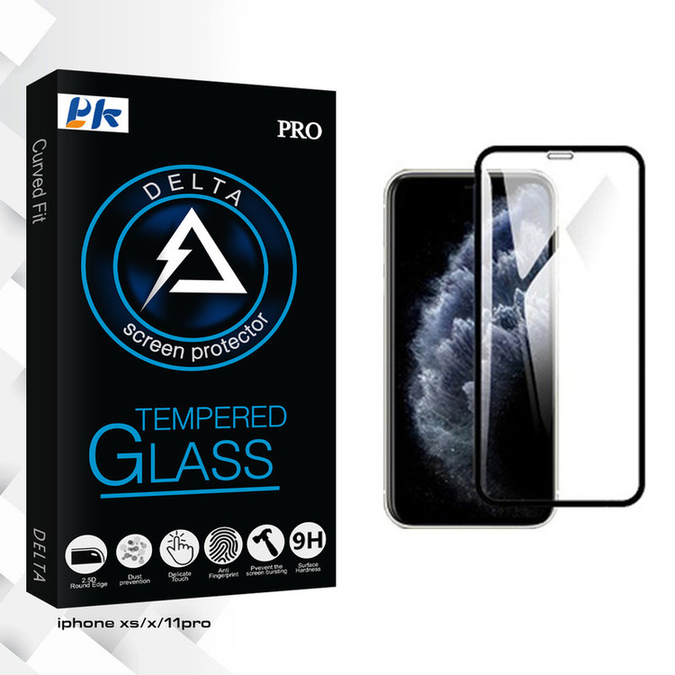 محافظ صفحه نمایش پی کی مدل Delta Glass مناسب برای گوشی موبایل اپل iPhone xs