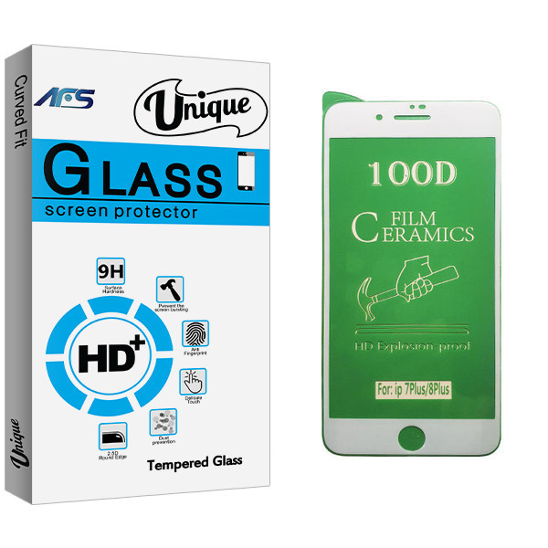 محافظ صفحه نمایش سرامیکی ای اف اس مدل Unique Glass مناسب برای گوشی موبایل اپل iPhone 8 Plus