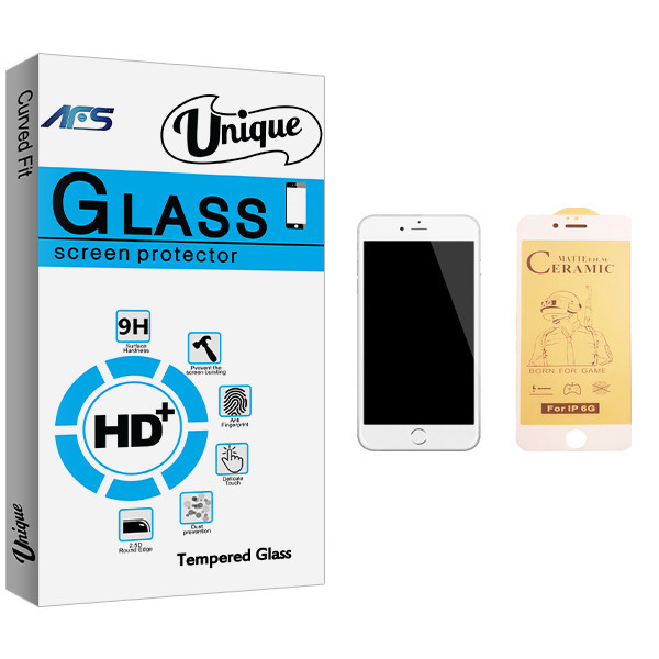 محافظ صفحه نمایش سرامیکی ای اف اس مدل Unique Glass مناسب برای گوشی موبایل اپل iPhone 6