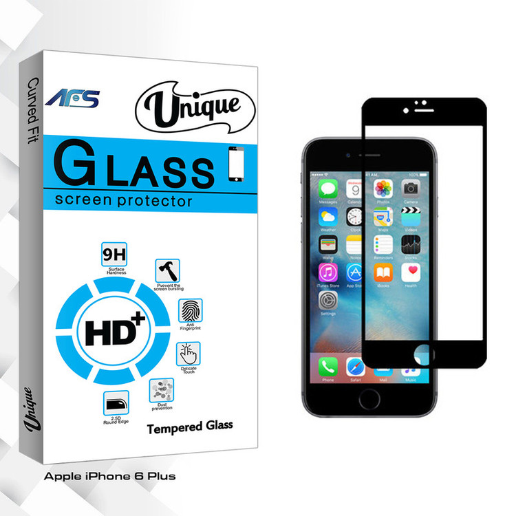 محافظ صفحه نمایش ای اف اس مدل Unique Glass مناسب برای گوشی موبایل اپل iPhone 6 Plus