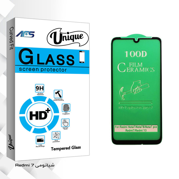 محافظ صفحه نمایش سرامیکی ای اف اس مدل Unique Glass مناسب برای گوشی موبایل شیائومی Redmi 7