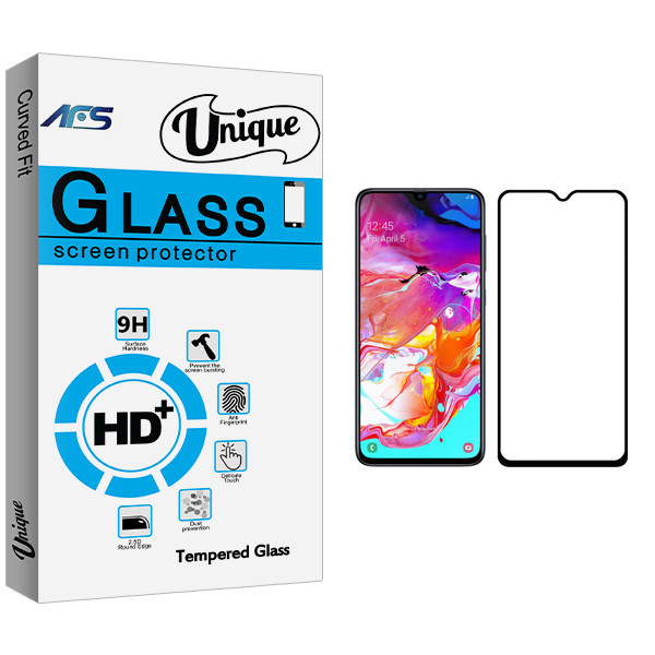 محافظ صفحه نمایش ای اف اس مدل Unique Glass مناسب برای گوشی موبایل سامسونگ Galaxy A70