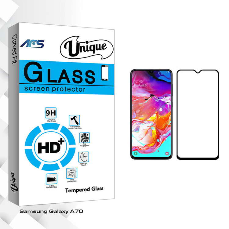 محافظ صفحه نمایش ای اف اس مدل Unique Glass مناسب برای گوشی موبایل سامسونگ Galaxy A70