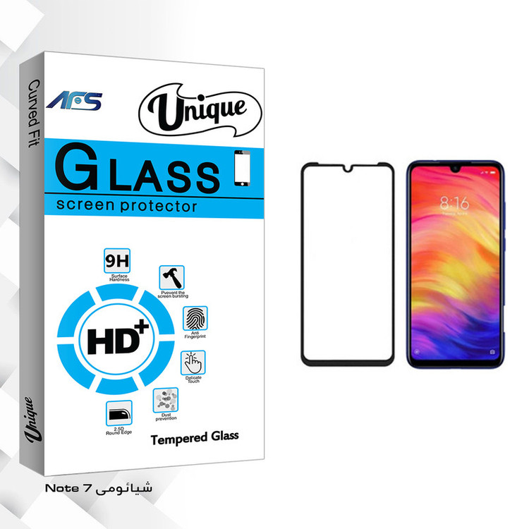 محافظ صفحه نمایش ای اف اس مدل Unique Glass مناسب برای گوشی موبایل شیائومی Redmi Note 7