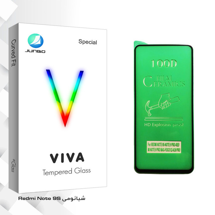 محافظ صفحه نمایش سرامیکی جانبو مدل Viva Glass مناسب برای گوشی موبایل شیائومی Redmi Note 9