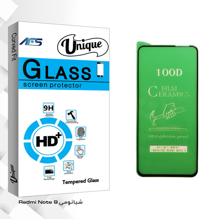 محافظ صفحه نمایش سرامیکی ای اف اس مدل Uni مناسب برای گوشی موبایل شیائومی Redmi Note 9