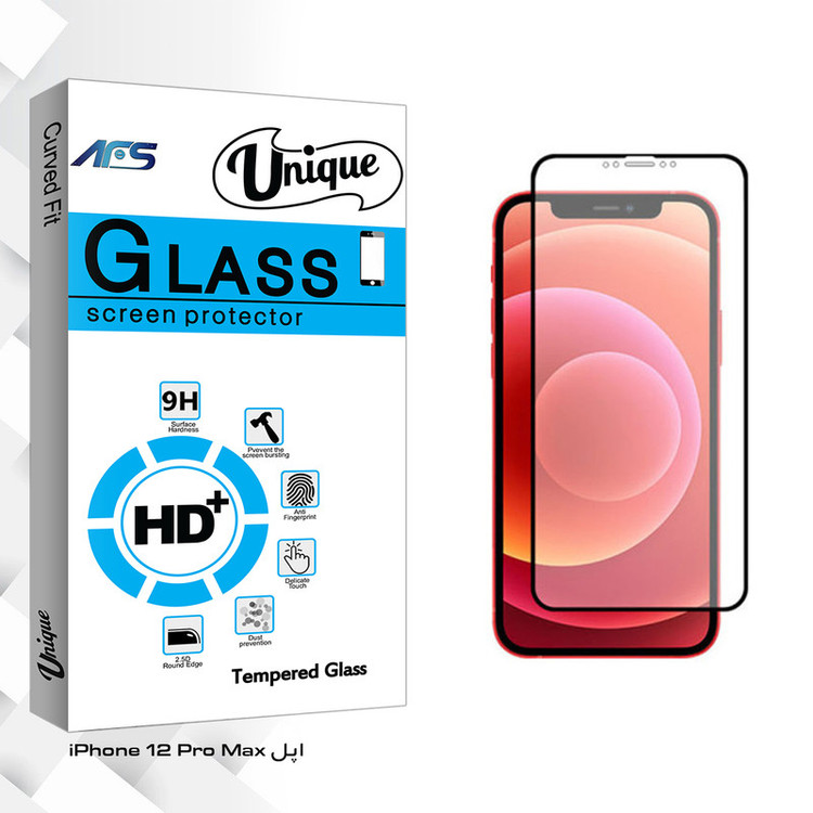 محافظ صفحه نمایش سرامیکی ای اف اس مدل Unique Glass مناسب برای گوشی موبایل اپل iPhone 12 Pro Max