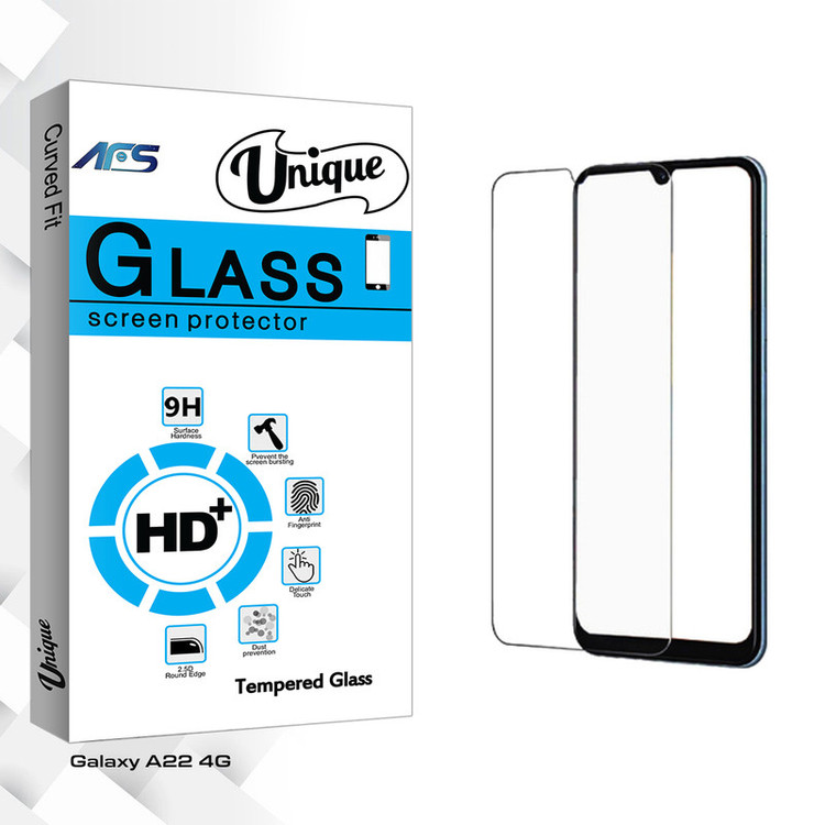 محافظ صفحه نمایش شیشه ای ای اف اس مدل Unique Glass مناسب برای گوشی موبایل سامسونگ Galaxy A22 4G
