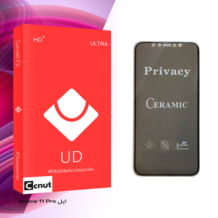 محافظ صفحه نمایش سرامیکی کوکونات مدل UD Glass مناسب برای گوشی موبایل اپل Iphone 11 Pro