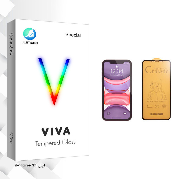 محافظ صفحه نمایش سرامیکی جانبو مدل Viva Glass مناسب برای گوشی موبایل اپل iPhone 11