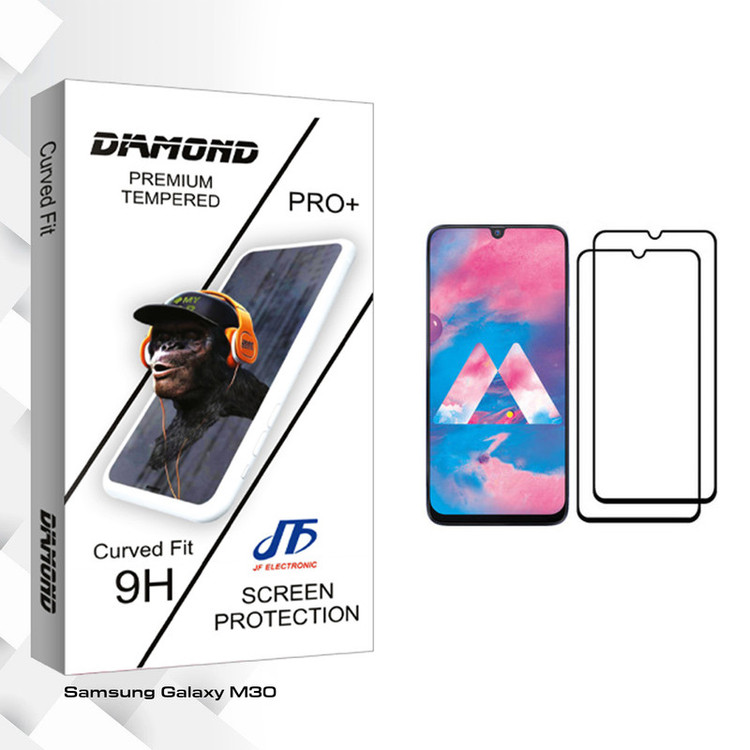 محافظ صفحه نمایش جی اف مدل Diamond glass مناسب برای گوشی موبایل سامسونگ Galaxy M30 بسته دو عددی