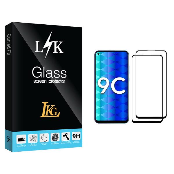 محافظ صفحه نمایش ال کا جی مدل LK Glass مناسب برای گوشی موبایل آنر 9C بسته دو عددی