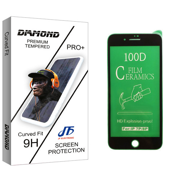 محافظ صفحه نمایش سرامیکی جی اف مدل Diamond glass مناسب برای گوشی موبایل اپل iPhone 8 Plus