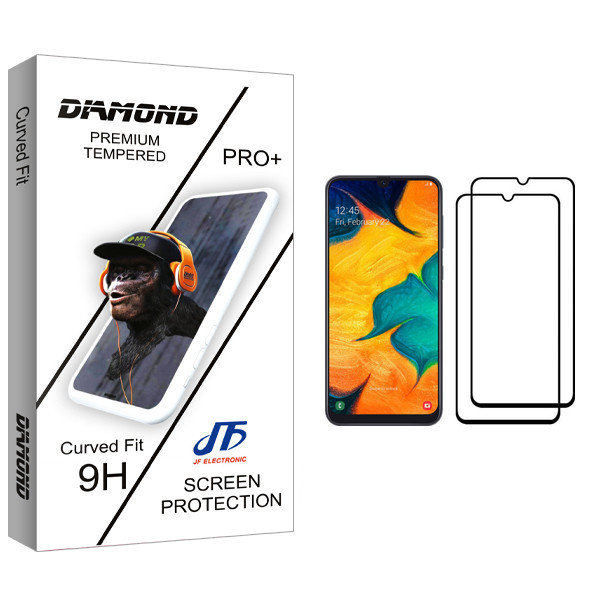 محافظ صفحه نمایش جی اف مدل Diamond glass مناسب برای گوشی موبایل سامسونگ Galaxy A30 بسته دو عددی