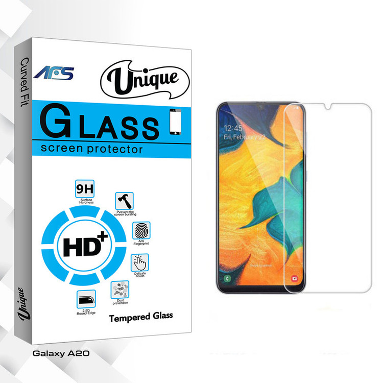 محافظ صفحه نمایش ای اف اس مدل Unique Glass مناسب برای گوشی موبایل سامسونگ Galaxy A20