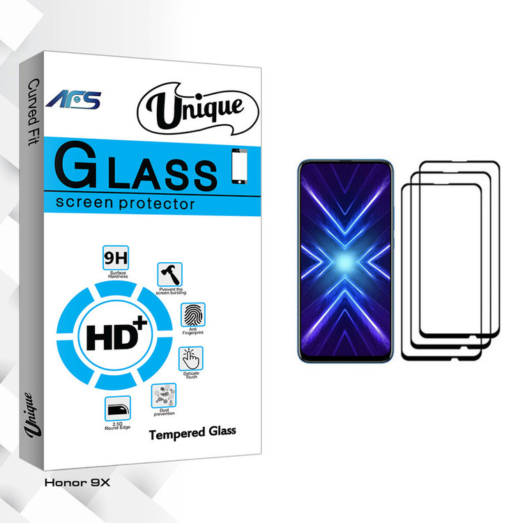 محافظ صفحه نمایش ای اف اس مدل Unique Glass مناسب برای گوشی موبایل آنر 9X بسته سه عددی