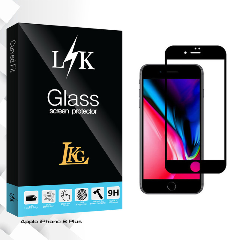 محافظ صفحه نمایش ال کا جی مدل LK Glass مناسب برای گوشی موبایل اپل iPhone 8 Plus