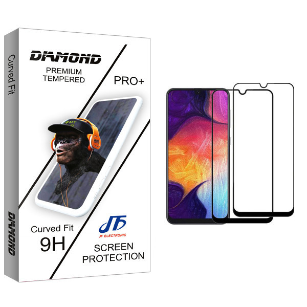 محافظ صفحه نمایش جی اف مدل Diamond glass مناسب برای گوشی موبایل سامسونگ Galaxy A50 بسته دو عددی