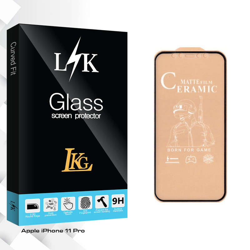 محافظ صفحه نمایش سرامیکی ال کا جی مدل LK Glass مناسب برای گوشی موبایل اپل iPhone 11 Pro
