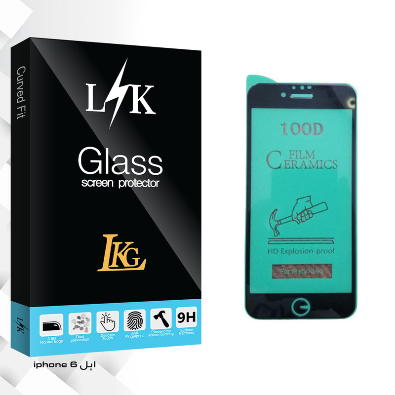 محافظ صفحه نمایش سرامیکی ال کا جی مدل LK Glass مناسب برای گوشی موبایل اپل iPhone 6