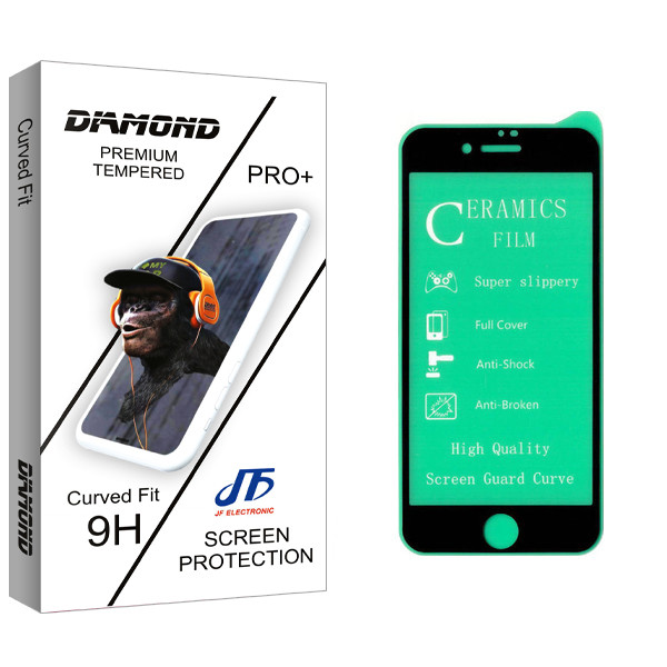 محافظ صفحه نمایش سرامیکی جی اف مدل Diamond glass مناسب برای گوشی موبایل اپل iPhone SE 2020