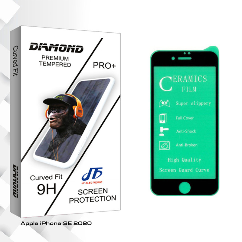 محافظ صفحه نمایش سرامیکی جی اف مدل Diamond glass مناسب برای گوشی موبایل اپل iPhone SE 2020