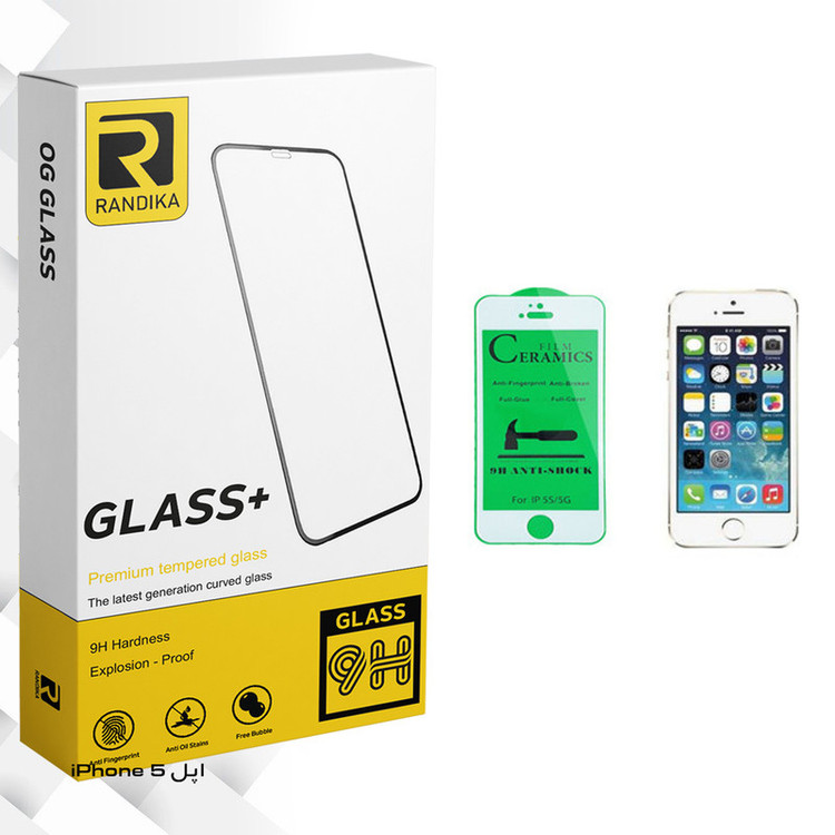 محافظ صفحه نمایش سرامیکی راندیکا مدل GLD مناسب برای گوشی موبایل اپل iPhone 5