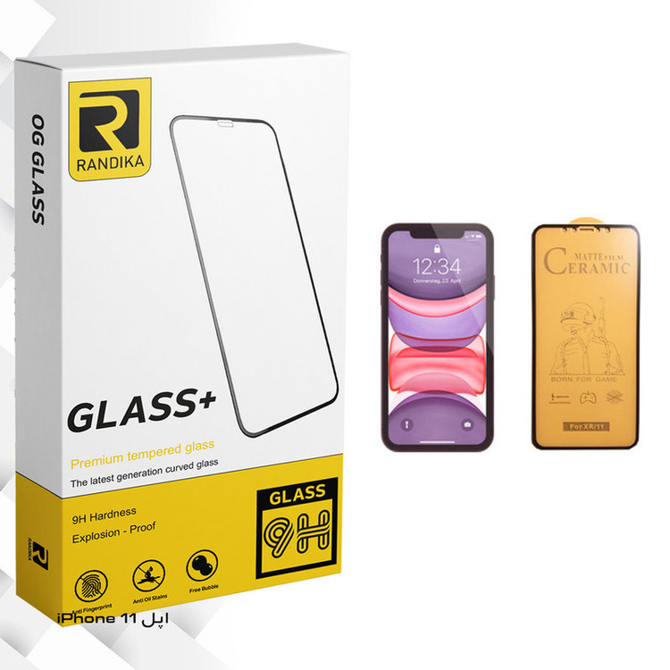 محافظ صفحه نمایش سرامیکی راندیکا مدل GLD مناسب برای گوشی موبایل اپل iPhone 11