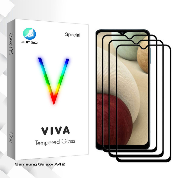محافظ صفحه نمایش جانبو مدل Viva Glass مناسب برای گوشی موبایل سامسونگ A42 بسته سه عددی