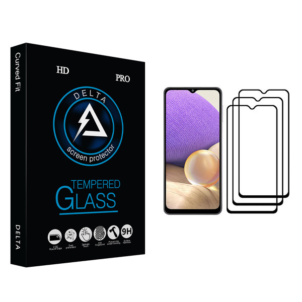 محافظ صفحه نمایش دلتا مدل Fit مناسب برای گوشی موبایل سامسونگ Galaxy A32 بسته سه عددی
