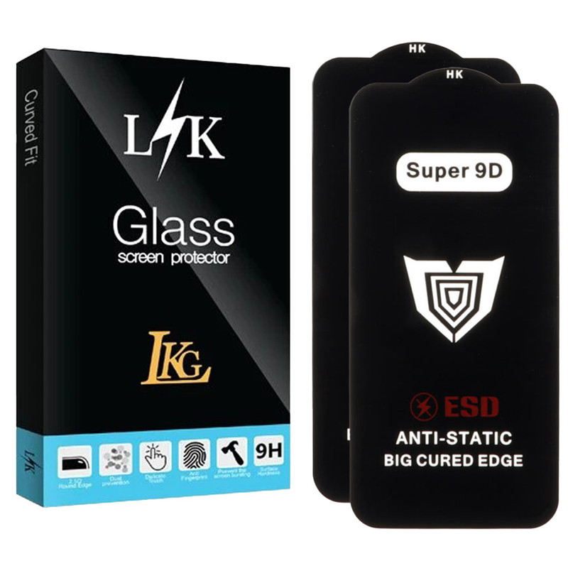 محافظ صفحه نمایش ال کا جی مدل Super 9D مناسب برای گوشی موبایل اپل iPhone 12 Pro بسته 2 عددی